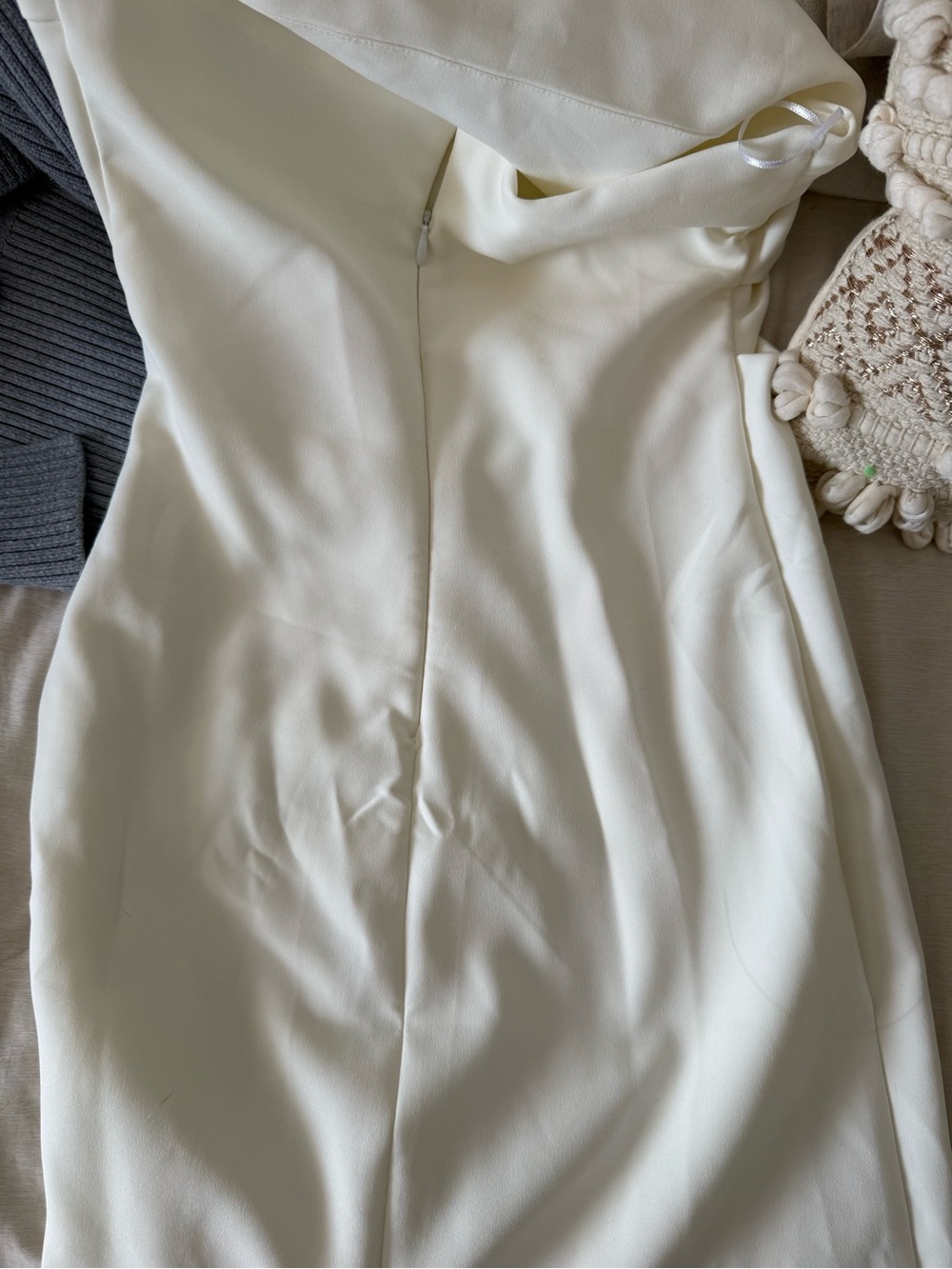 Zara Strapless White Dress - Picture 6 of 8